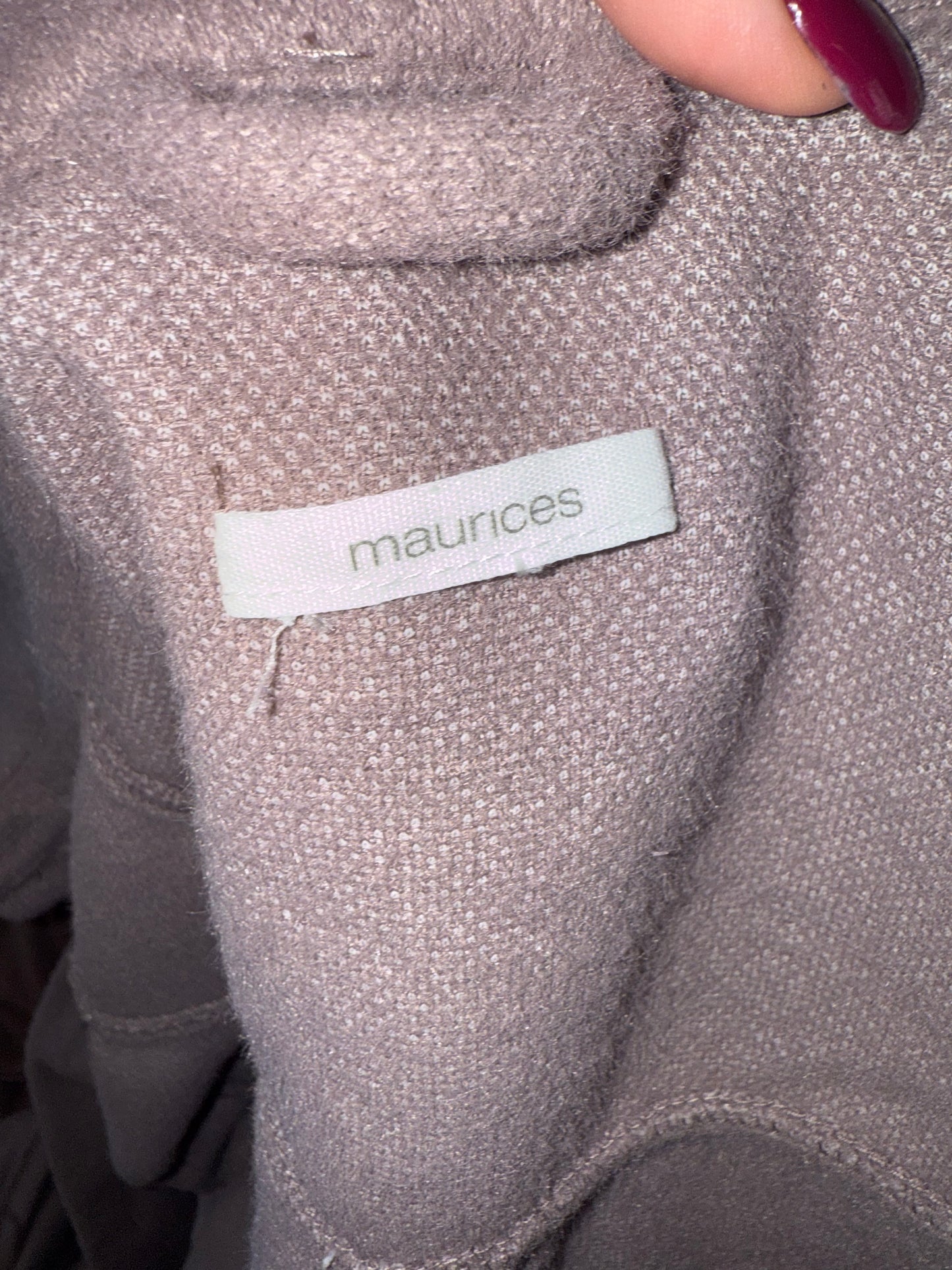 Maurices (XL) Purple Button Up Shacket