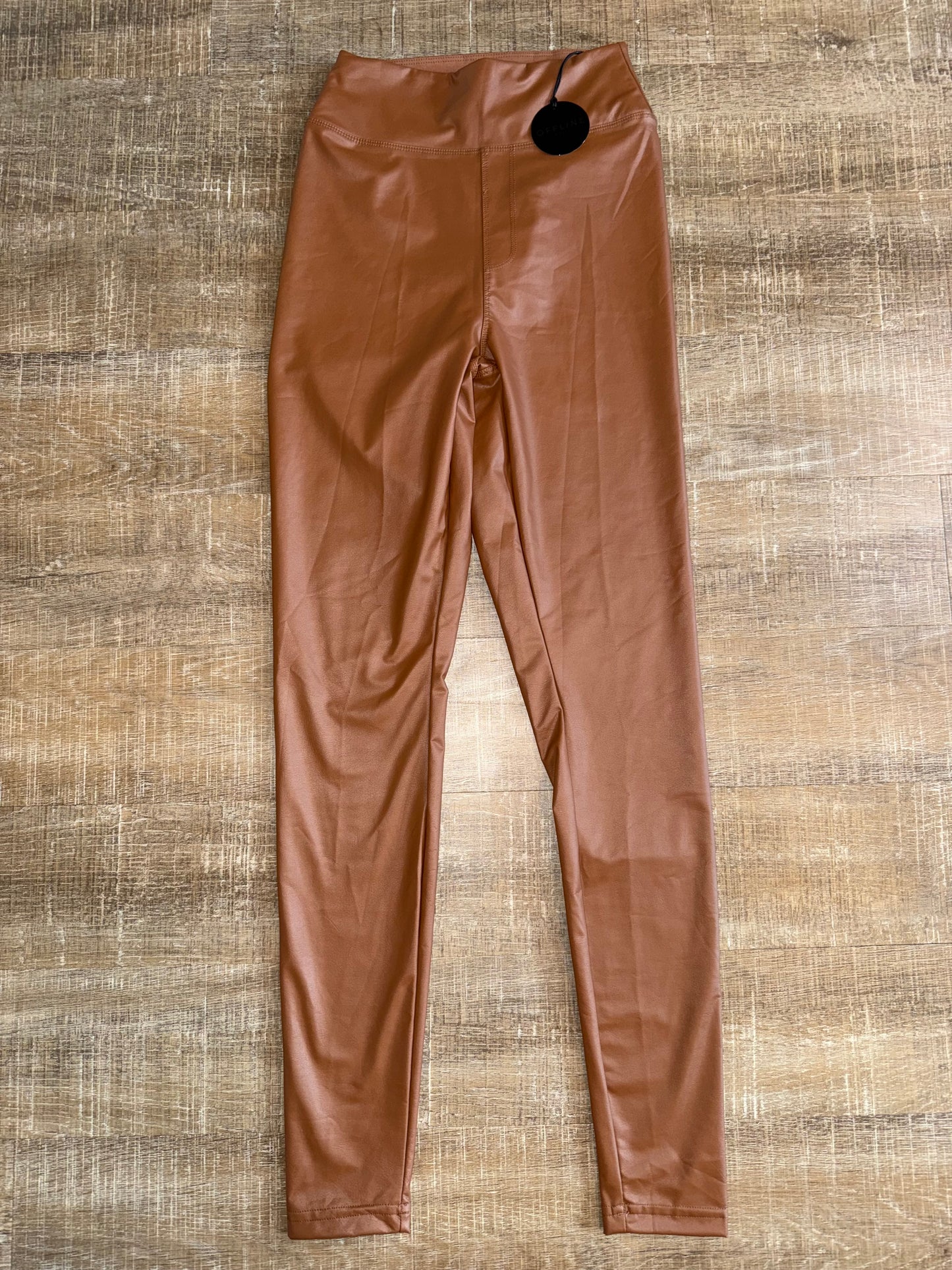 NWT Offline by Aerie (Small) Brand New Brown Faux Leather Legging Pants