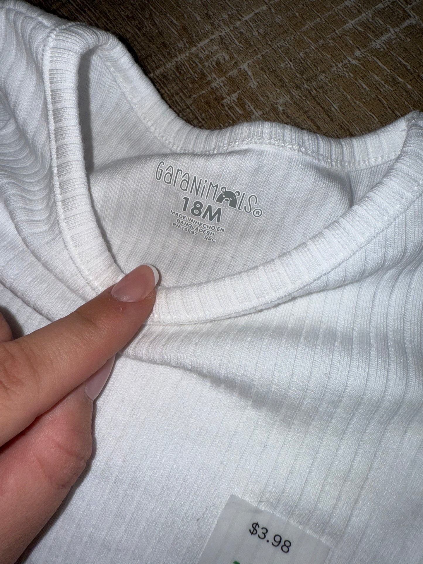 NWT Garanimals (18 Months) Brand New Ribbed Short Sleeve Tee with Ruffle Trim