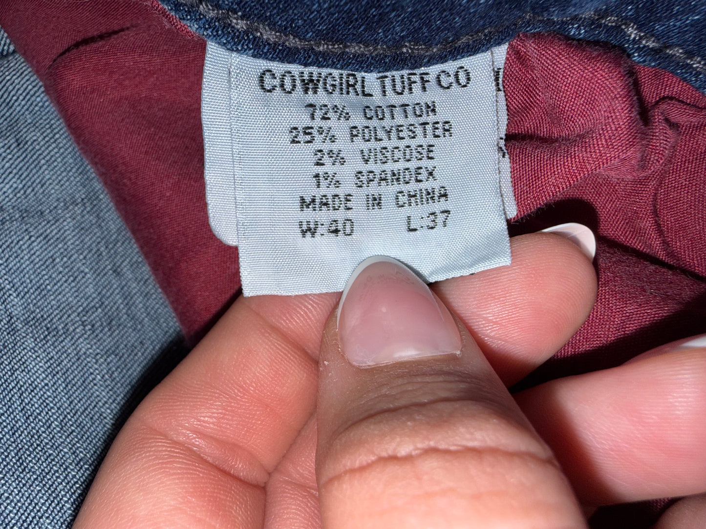 Cowgirl Tuff (40) Bootcut Denim Jeans