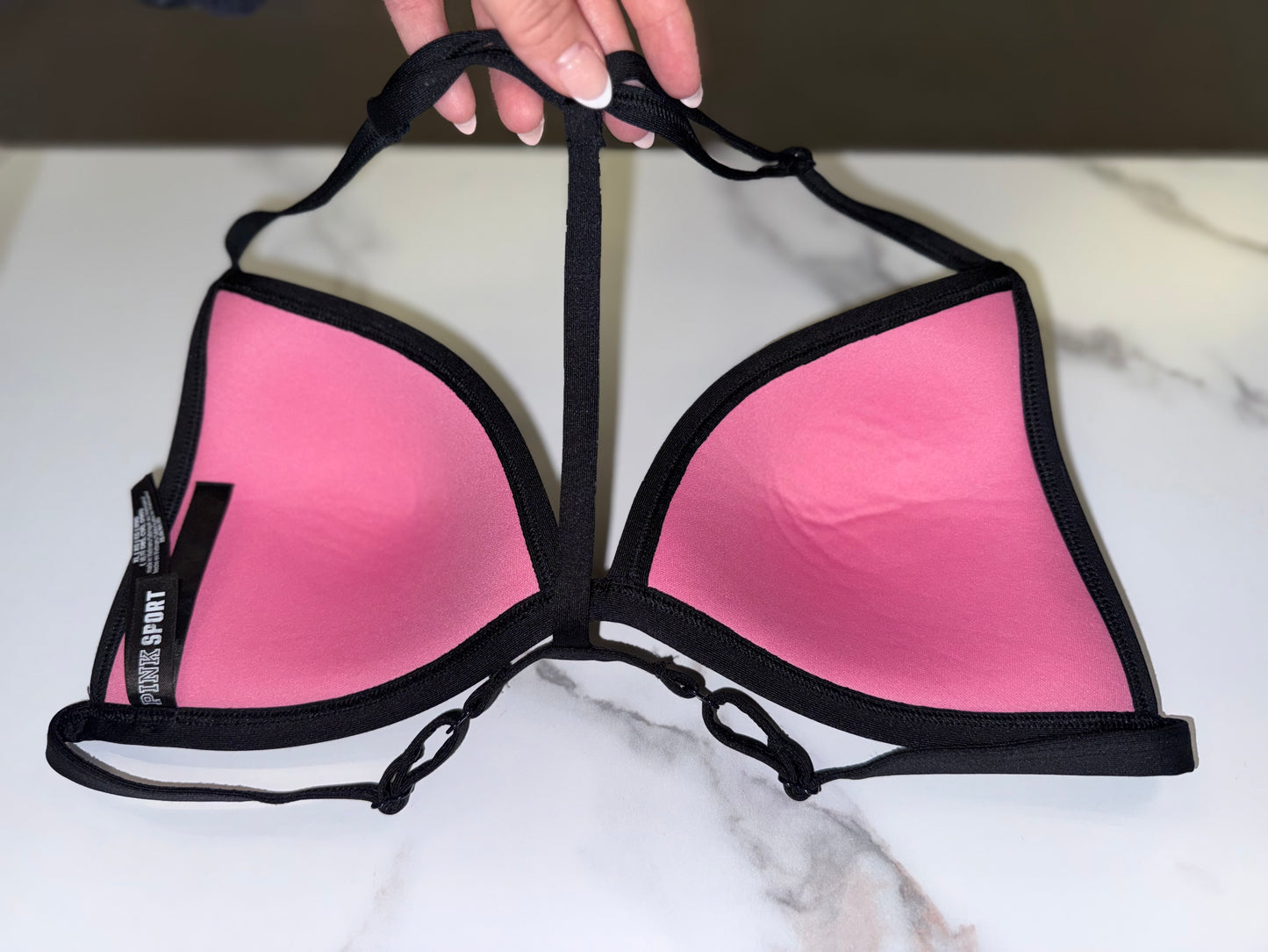 PINK Victoria’s Secret Sport (XL) Black Ultimate Push Up Bra