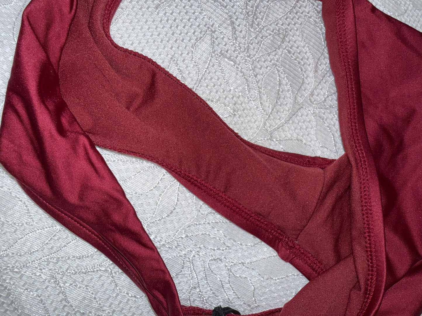 NWT Shade & Shore (XS) Brand New Maroon Low Rise Bikini Swim Bottoms