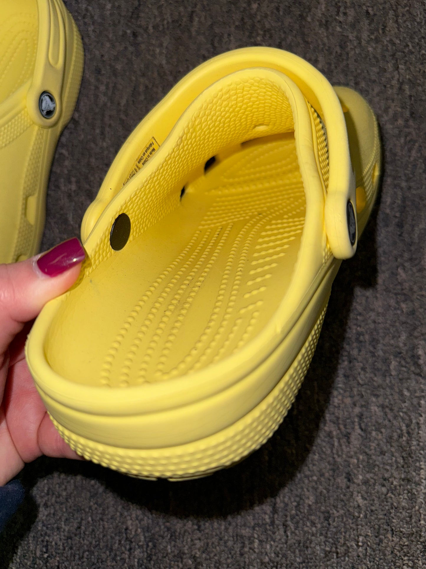 Crocs (7 Women's OR 5 Men's) Yellow Crocs