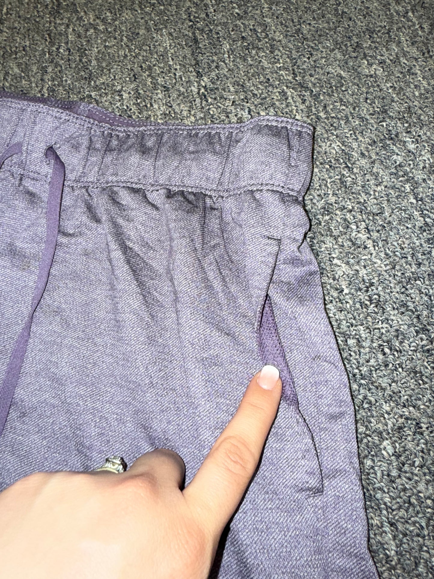 Nike (XS) Purple Dri-Fit Sporty Drawstring Shorts with Pockets