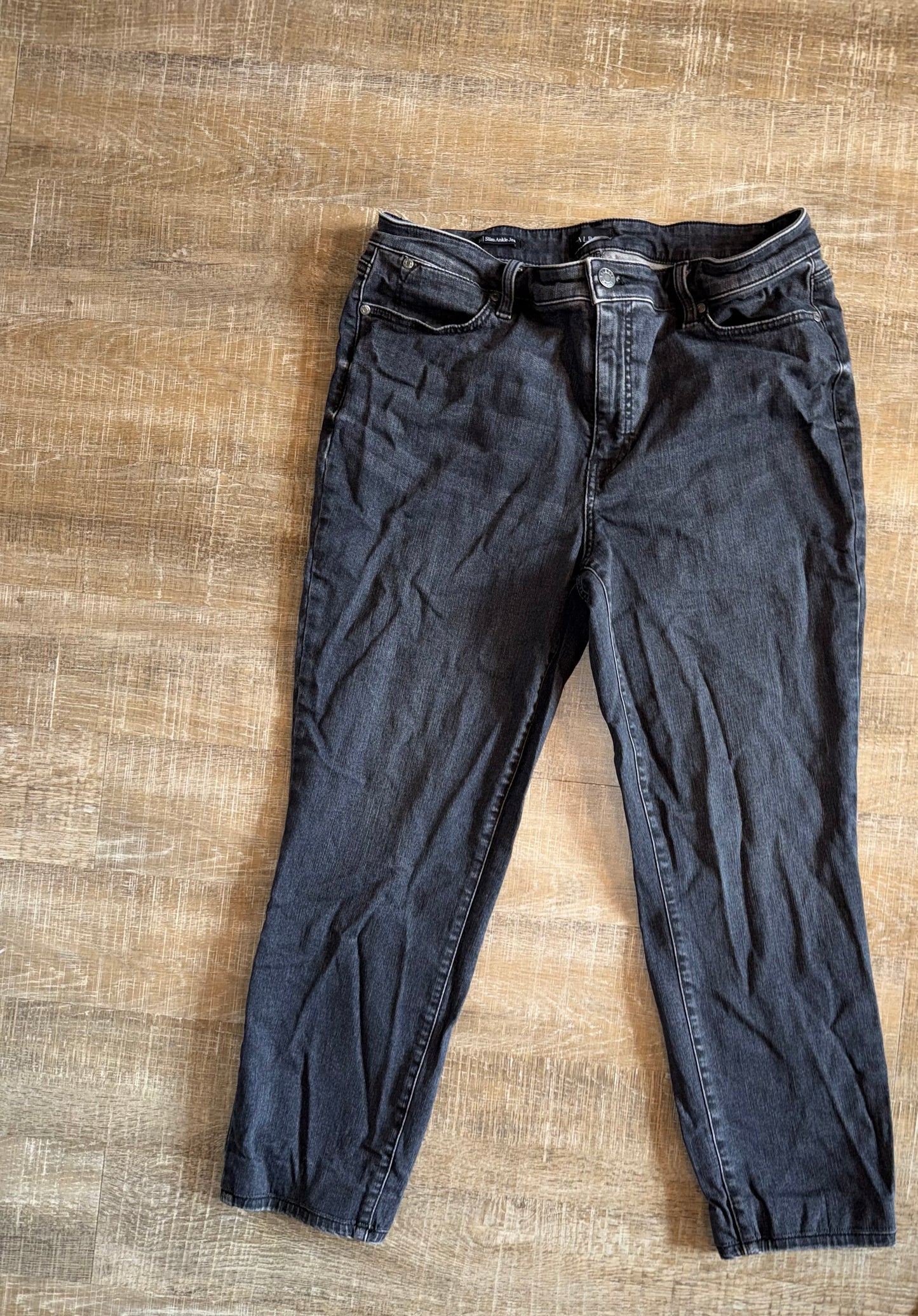 Talbots (14) Black Denim Slim Ankle Jeans