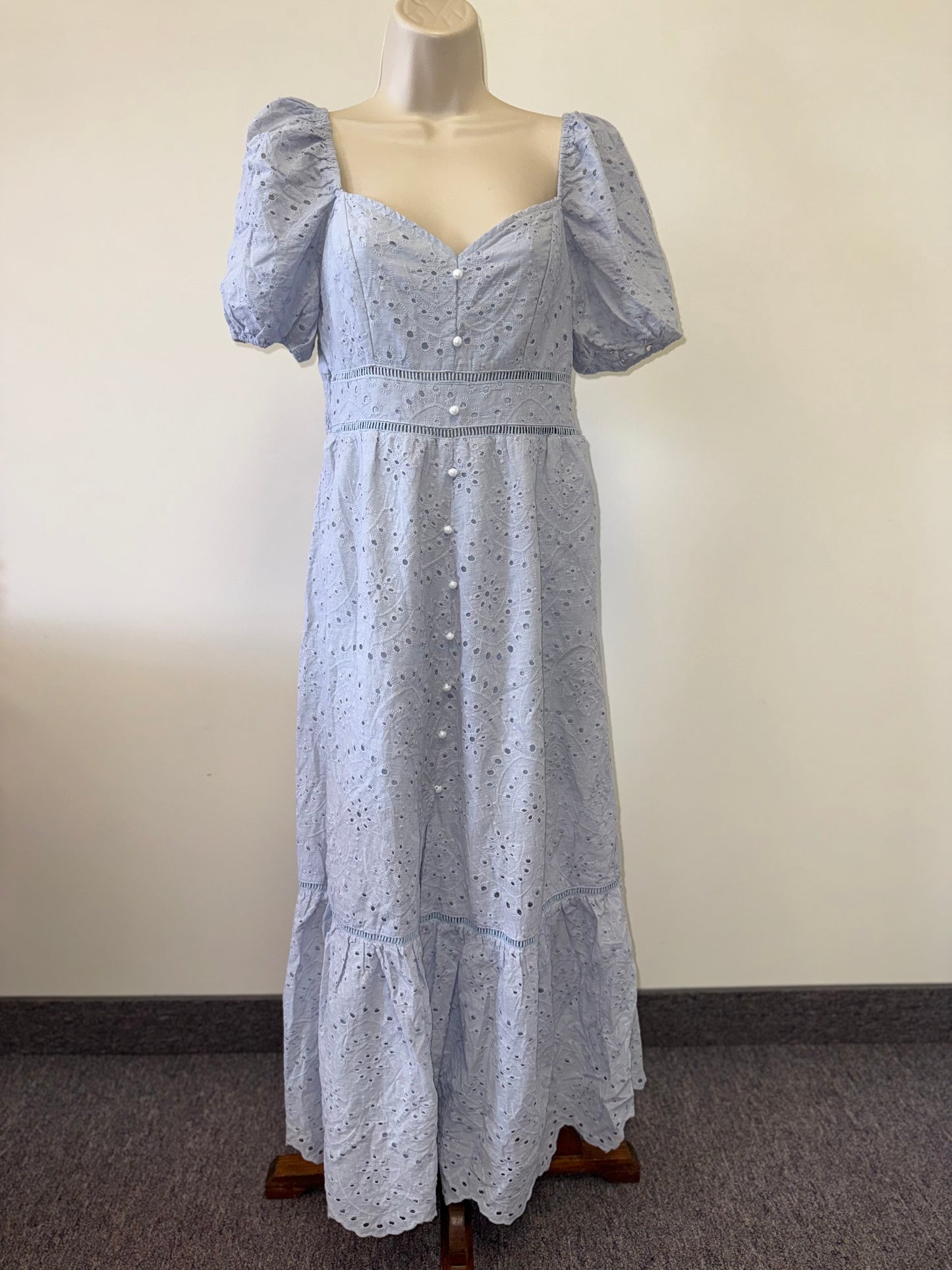 NWT Simplee (Small) Brand New Light Blue Buttoned Maxi Dress