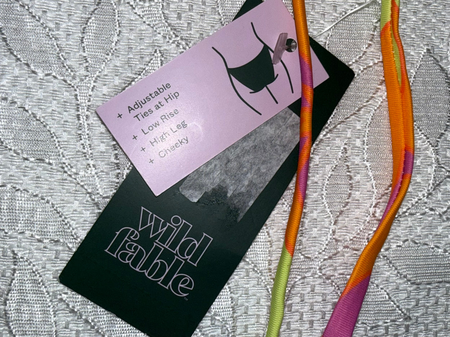 NWT Wild Fable (Large) Brand New Neon Floral Cheeky Swim Bikini Bottoms