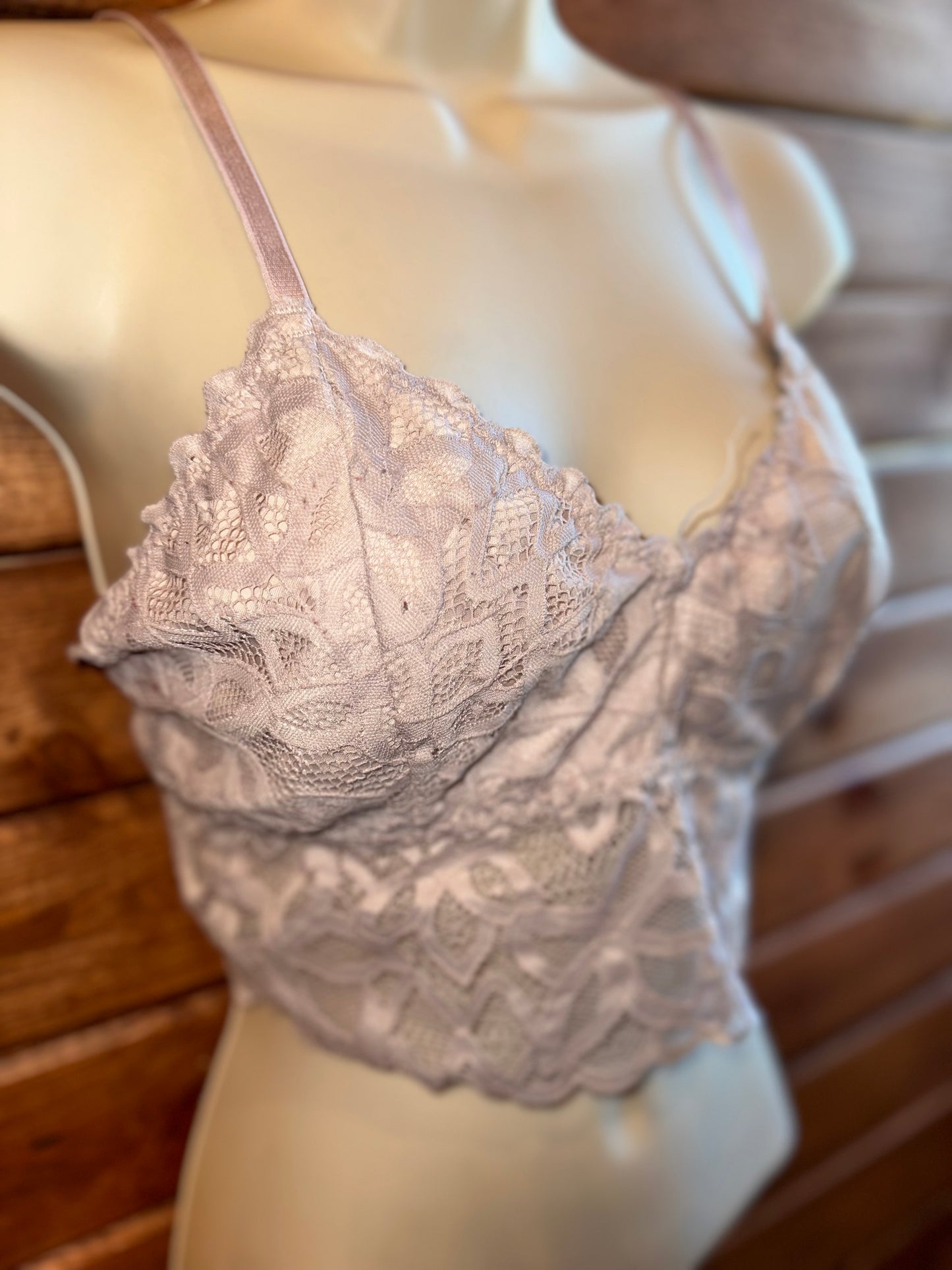 Danskin (Large) Light Pink Lace Bra