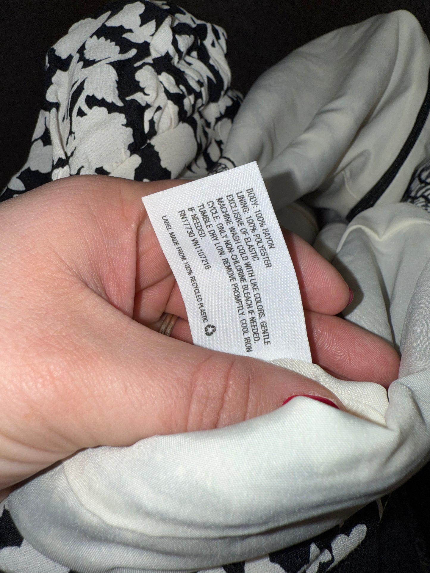 The Nines by Hatch (Small) Black//Cream Floral Maternity Maxi Dress