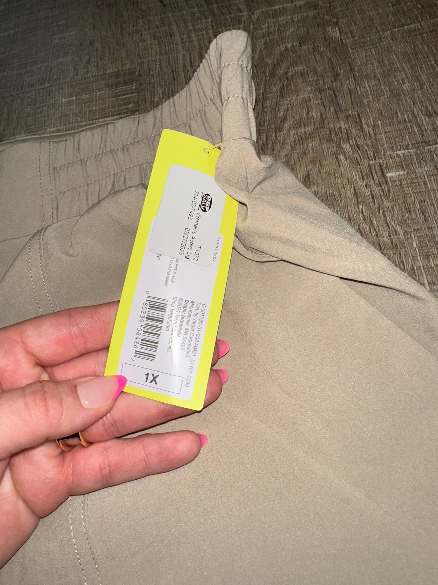 NWT all in motion (1X) Brand New Sporty Tan Shorts