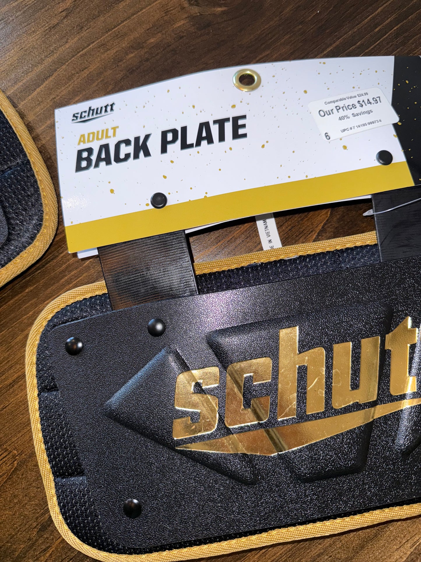 NWT Schutt (Adult OS) Brand New Back Plate