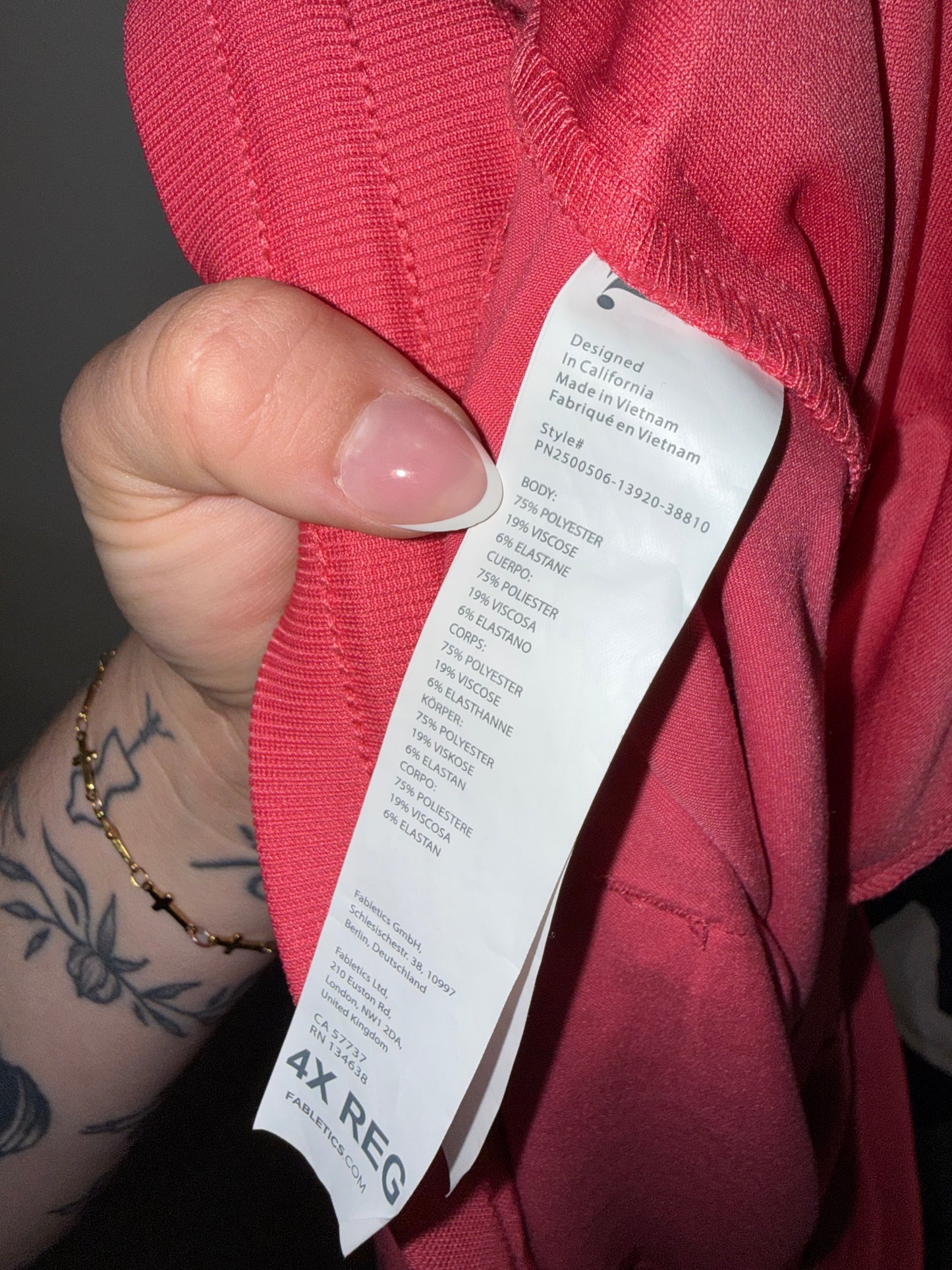 Fabletics (4X) Hot Pink Straight Leg Cargo Pants - Giving Nurse Vibes