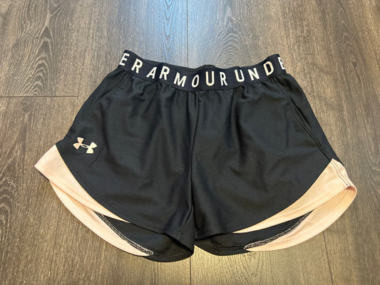 Under Armour (XS) Grey//Pink Sporty Logo Waistband Shorts with Pockets