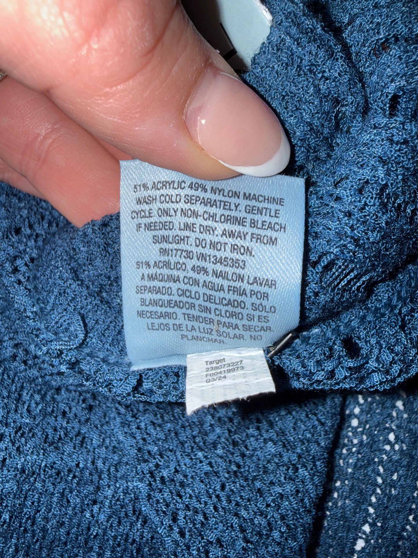 NWT Shade & Shore (Medium) Brand New Blue Knit Coverup Swim Dress