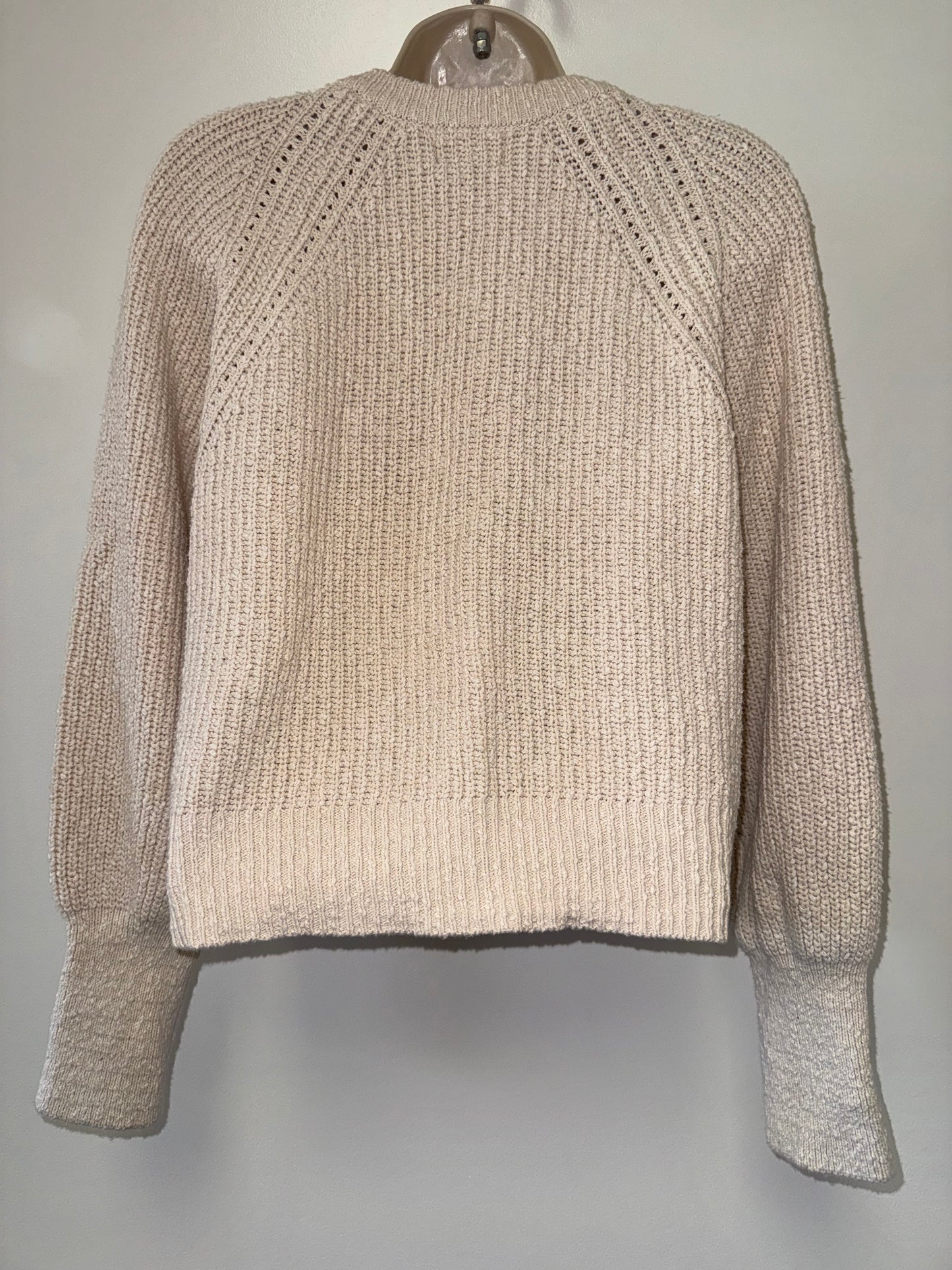 Universal Thread (Medium) Cream Knit Button-Up Sweater Cardigan