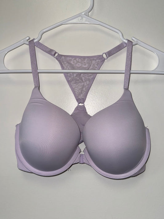 Victoria's Secret (34D) Purple T-Shirt Push Up Full Coverage Bra w Front Latch