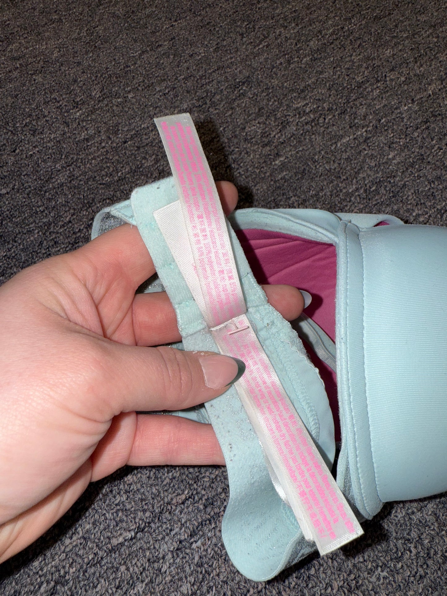 PINK Victoria's Secret (32D) Blue Wear Everywhere Push Up Bra