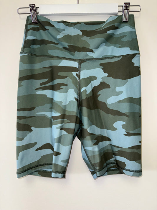 Aerie (Large) Green/Blue Camo Pattern Biker Shorts