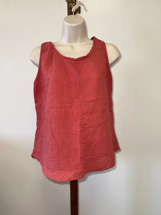 Purnell Santa Barbara (Medium) Coral Textured Tank Top