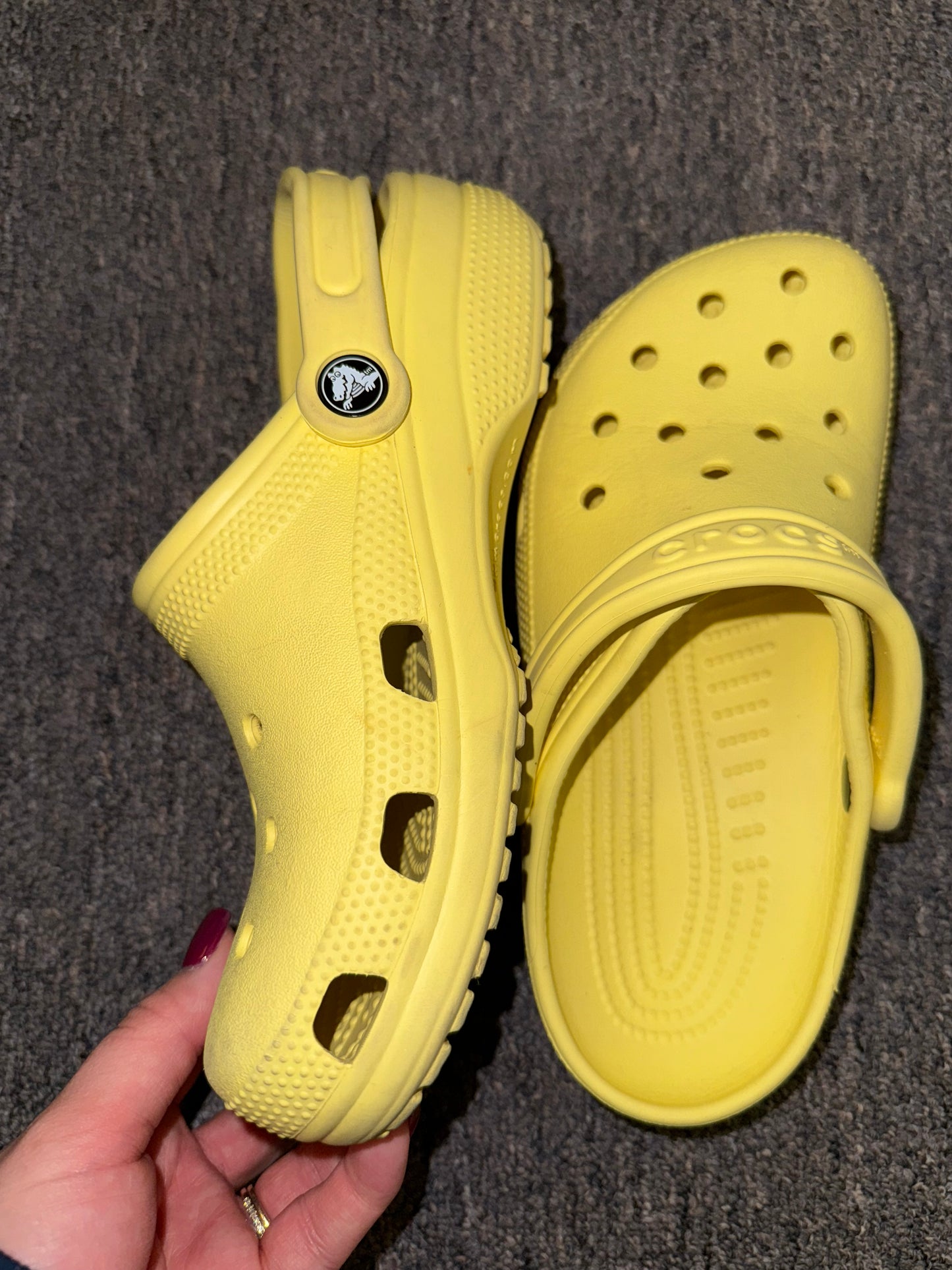 Crocs (7 Women's OR 5 Men's) Yellow Crocs