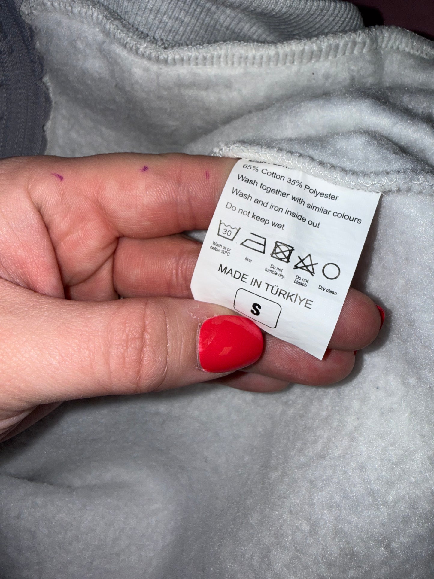 Sanex Textile France (Small) Grey 'Paris France' Zip Up Hooded Sweatshirt