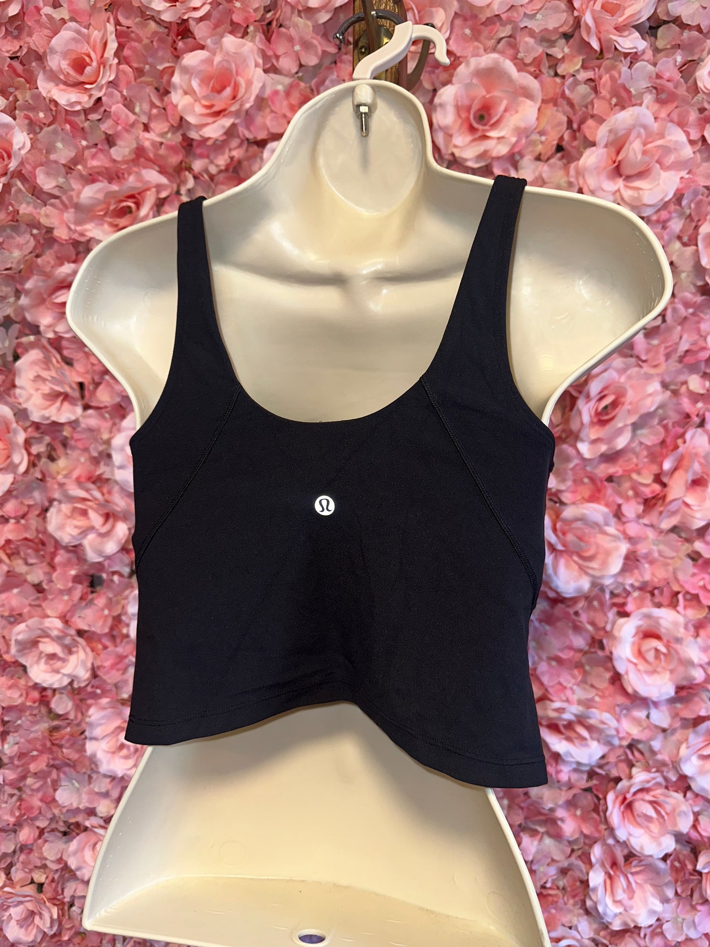 lululemon Athletica (8) Black Align Cropped Tank Top