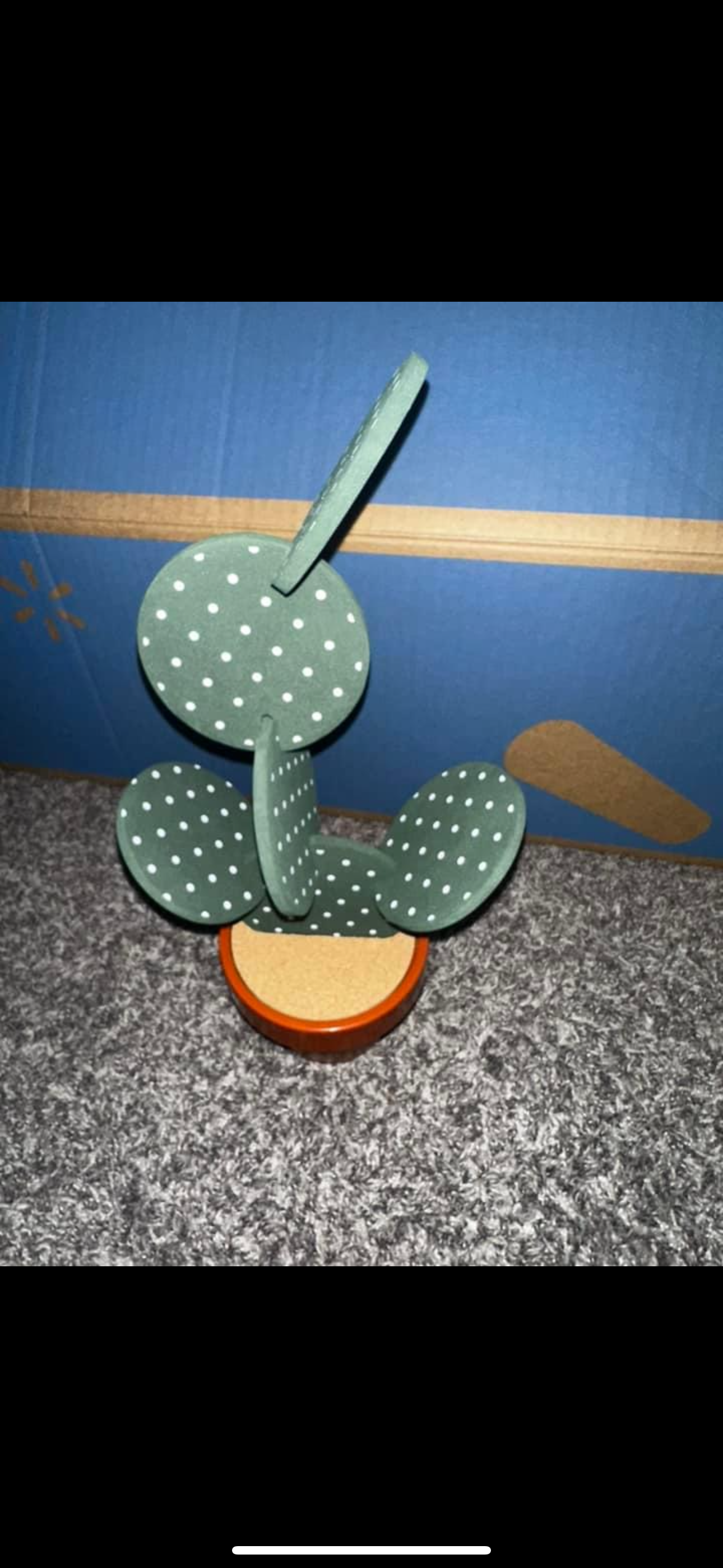 Brand New Faux Cactus Plant Wooden Coaster Set