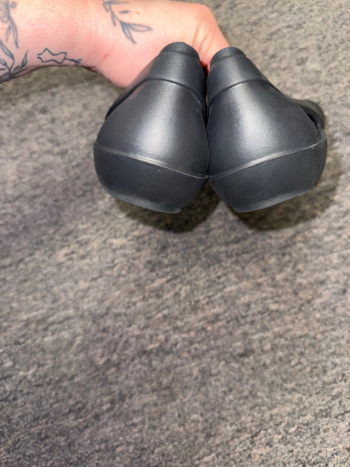 Crocs (10) Black Iconic Comfort Slip On Flats