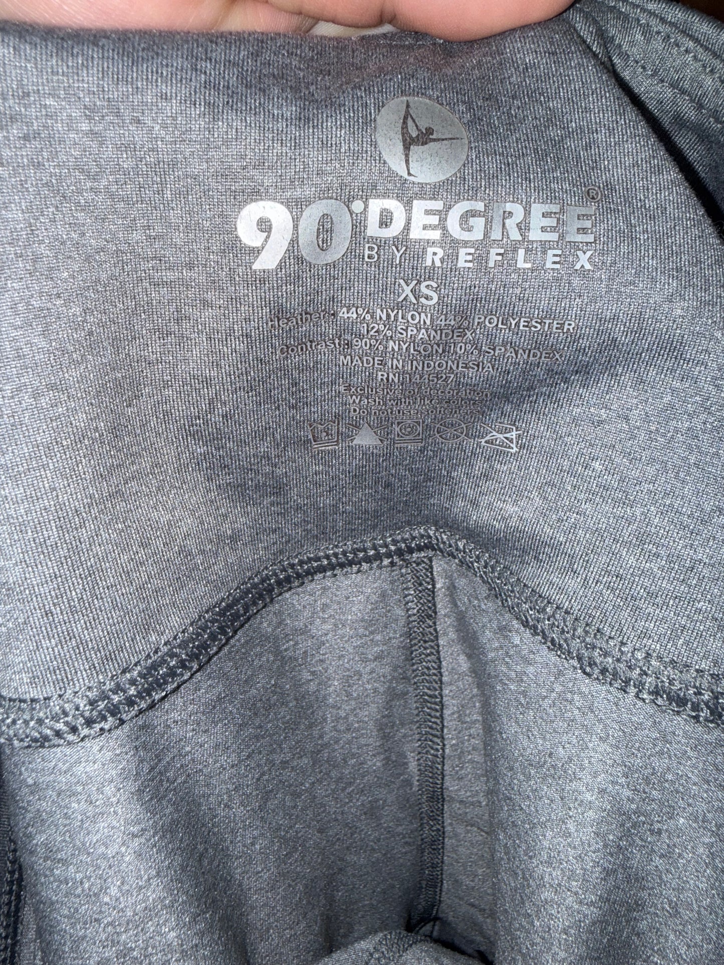 90 Degree (XS) Grey Biker Shorts