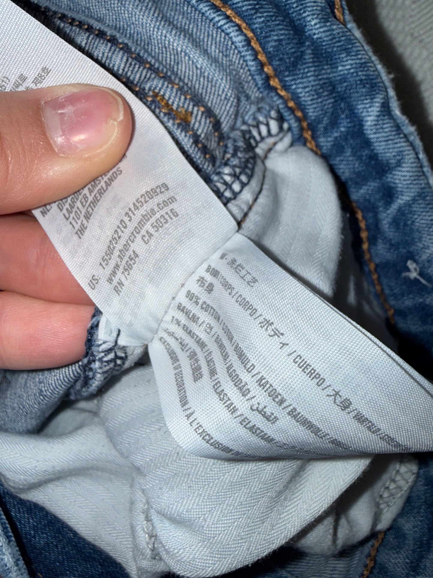 Abercrombie & Fitch (14) The Skinny High Rise Denim Blue Jeans