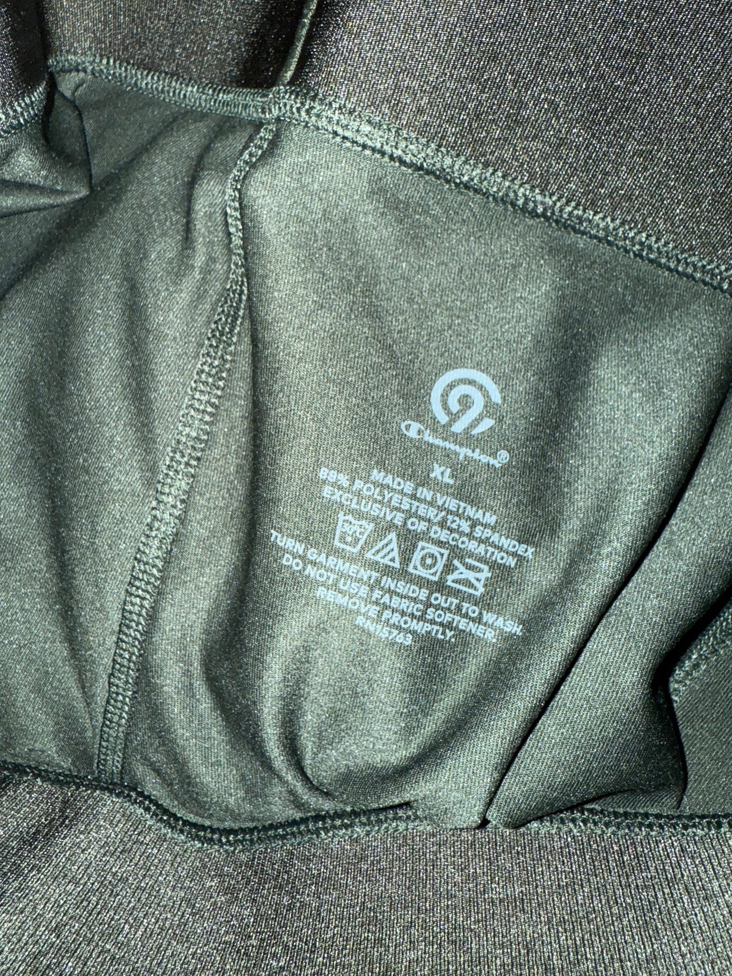 Champion (XL) Green Leggings with Paint Splatter Pattern