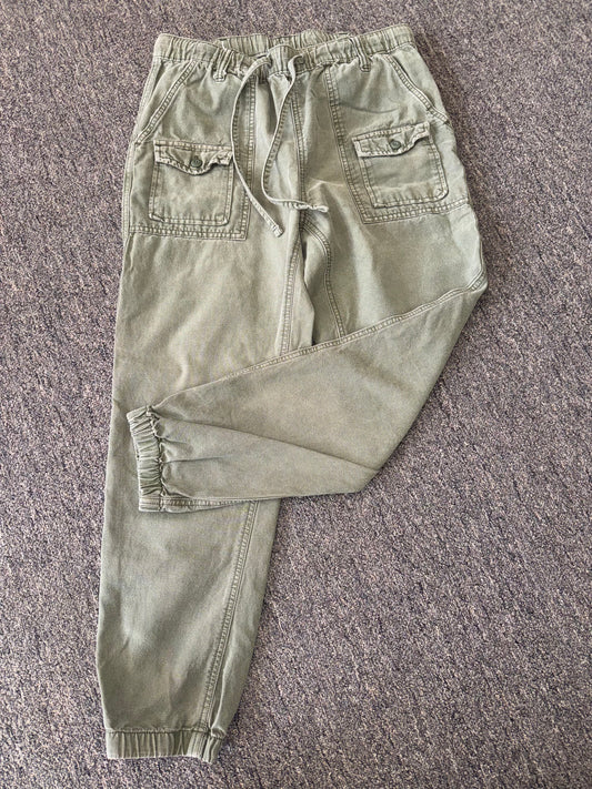 aerie (Small) Green Cargo Jogger Pants