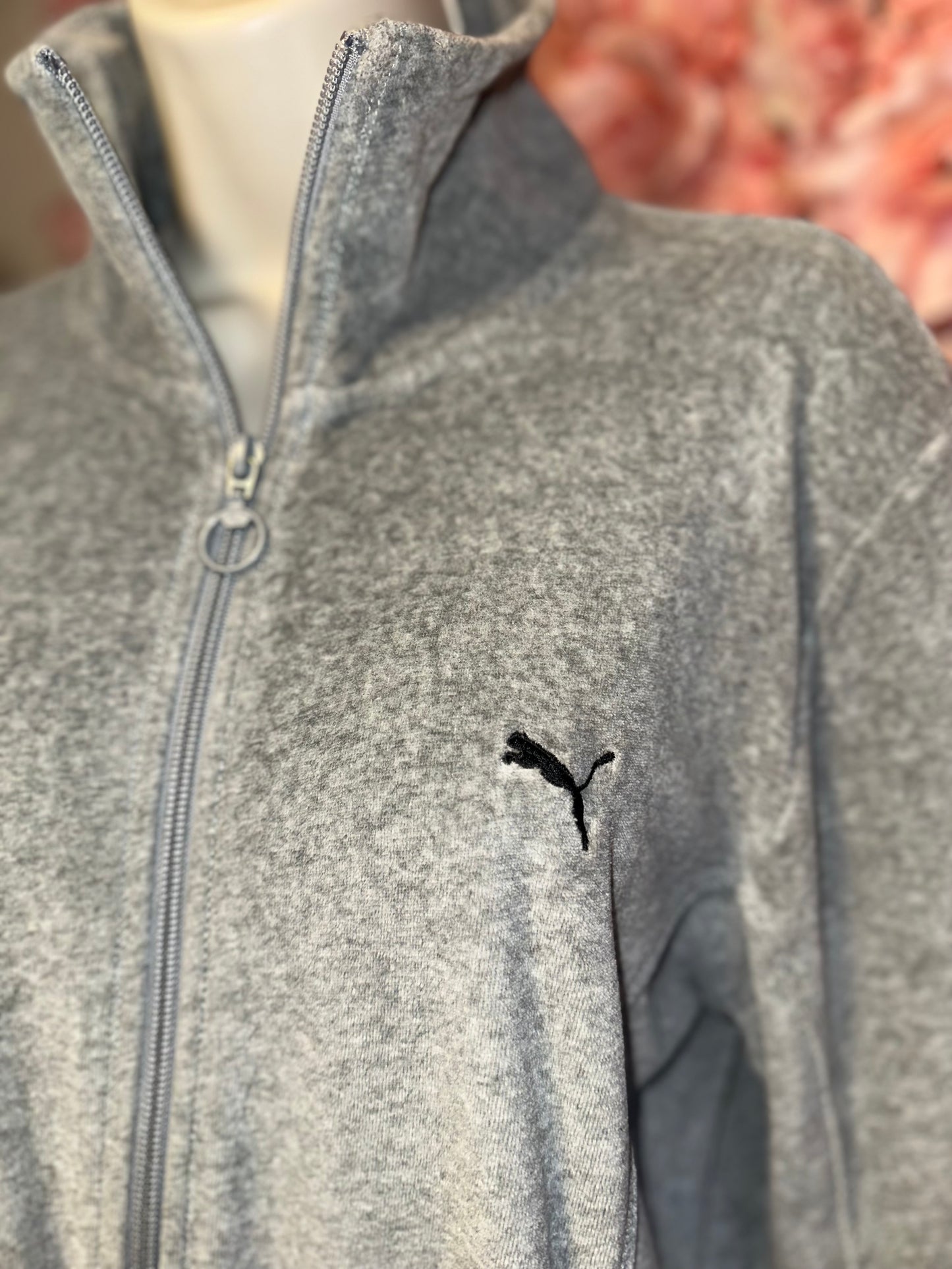 Puma (XL) Grey Fleece Zip Up Jacket