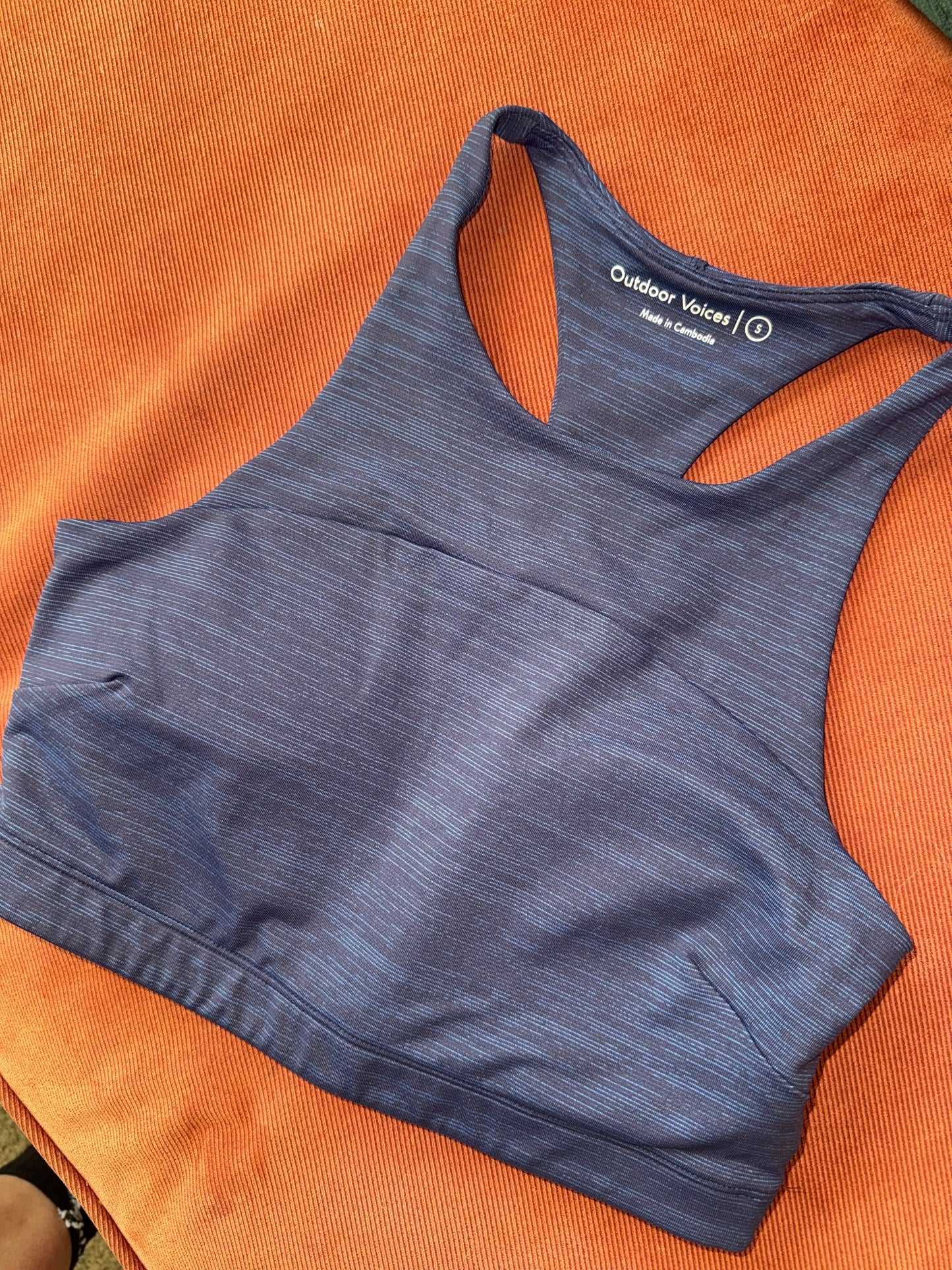Outdoor Voices (Small) Blue Padded Sports Bra