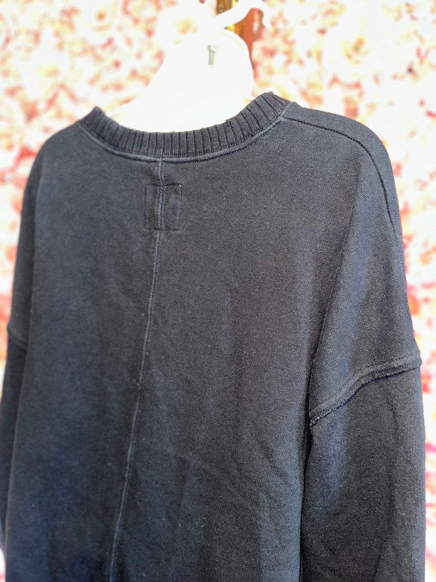 aerie (Small) Black V-Neck Sweatshirt