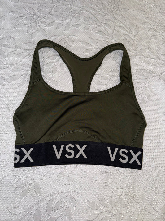 Victoria's Sport (XS) Green Sports Bra with VSX Logo Band
