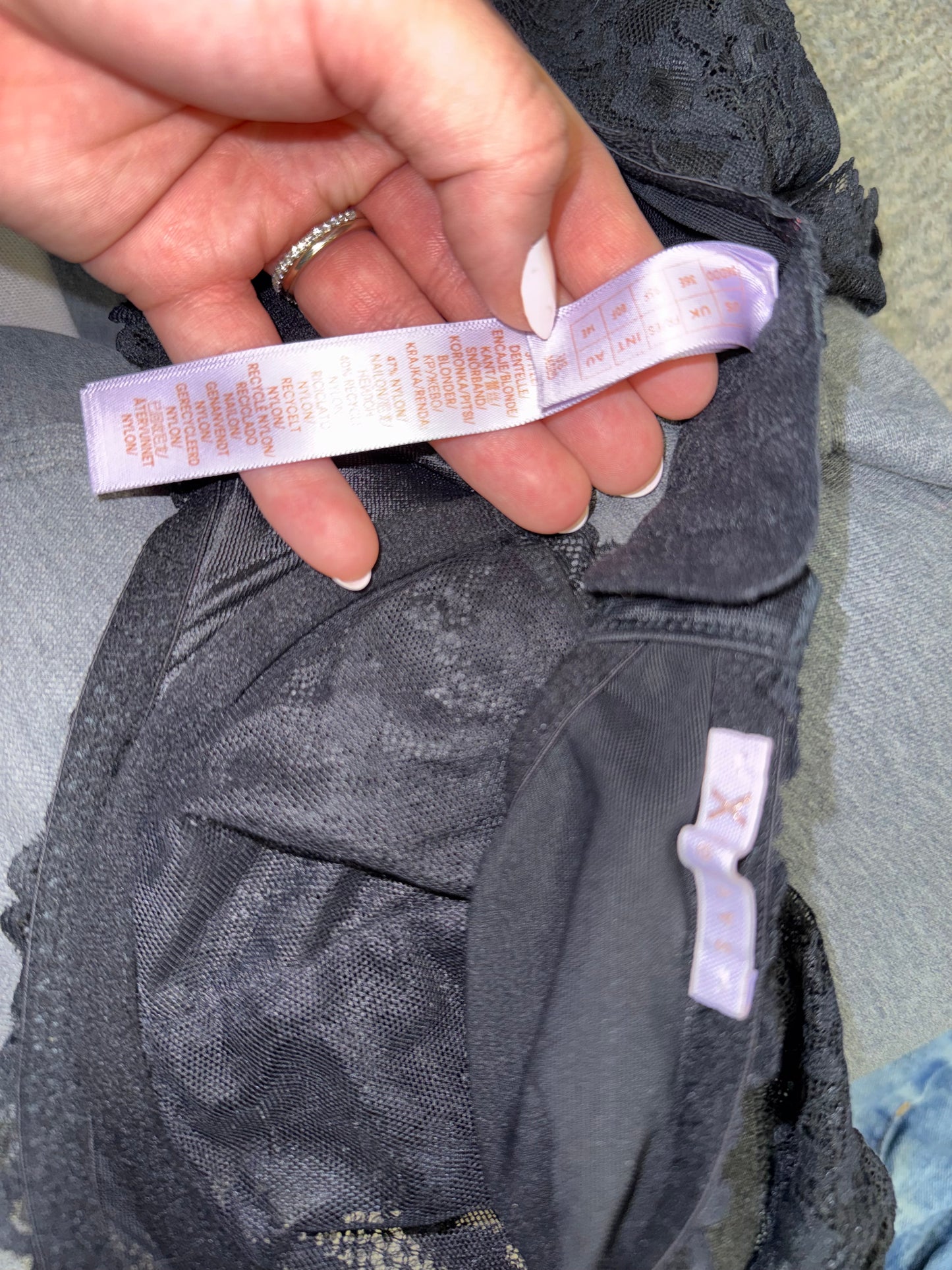 Savage X Fenty (36DD) Black and Purple Lace SET OF BRAS