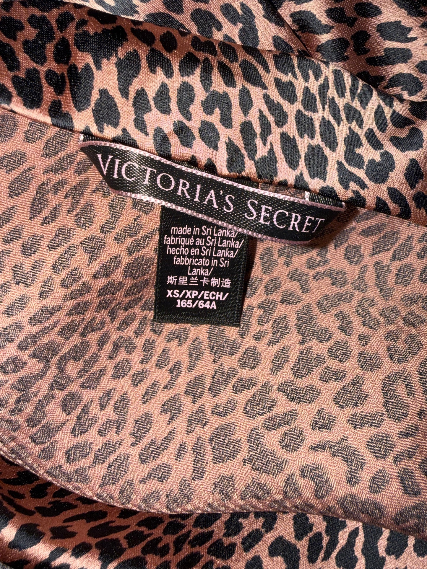 Victoria's Secret (XS) Neutral Cheetah Print Buttoned Skirt with Slit