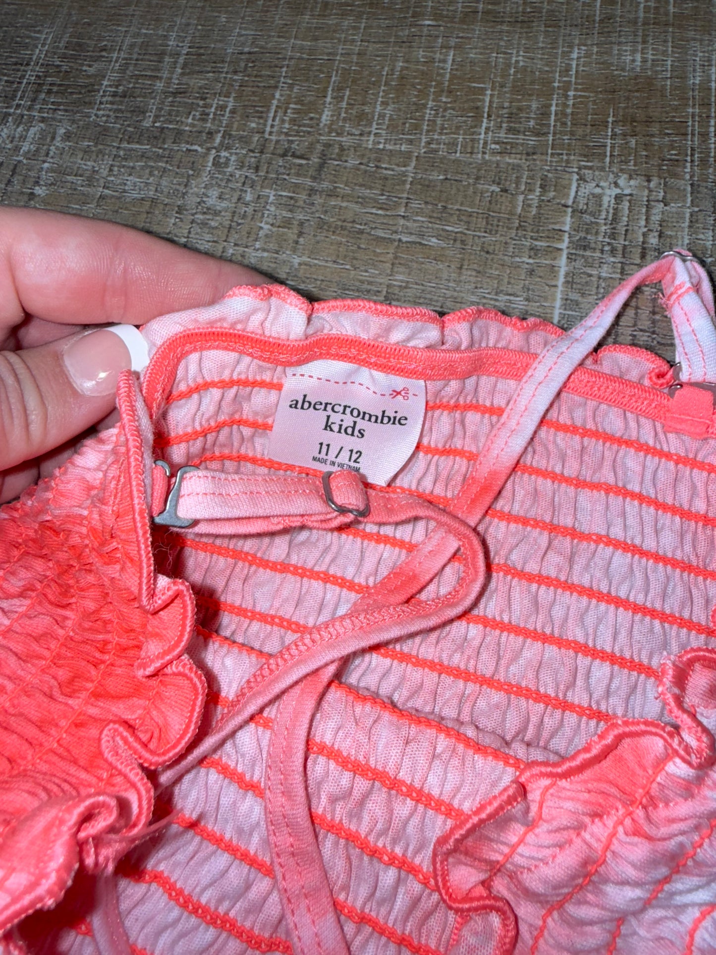 Abercrombie Kids (11/12) Pink/White Tie Dye Stretchy Tank Top