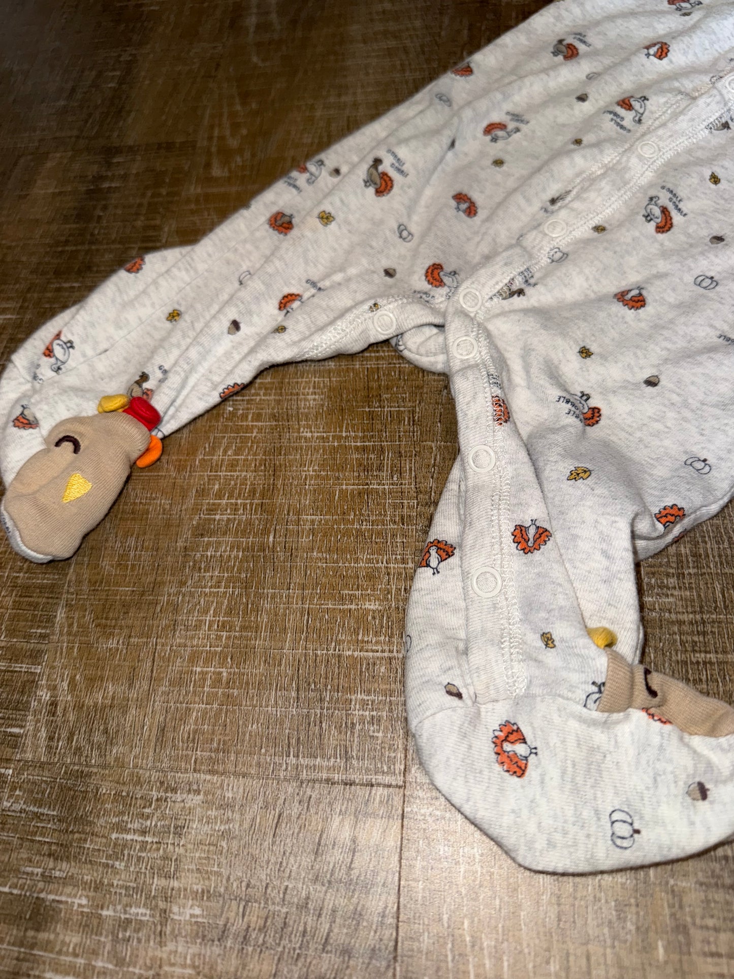 Carters (6 Months) Thanksgiving Themed Onesie with Turkey Feet