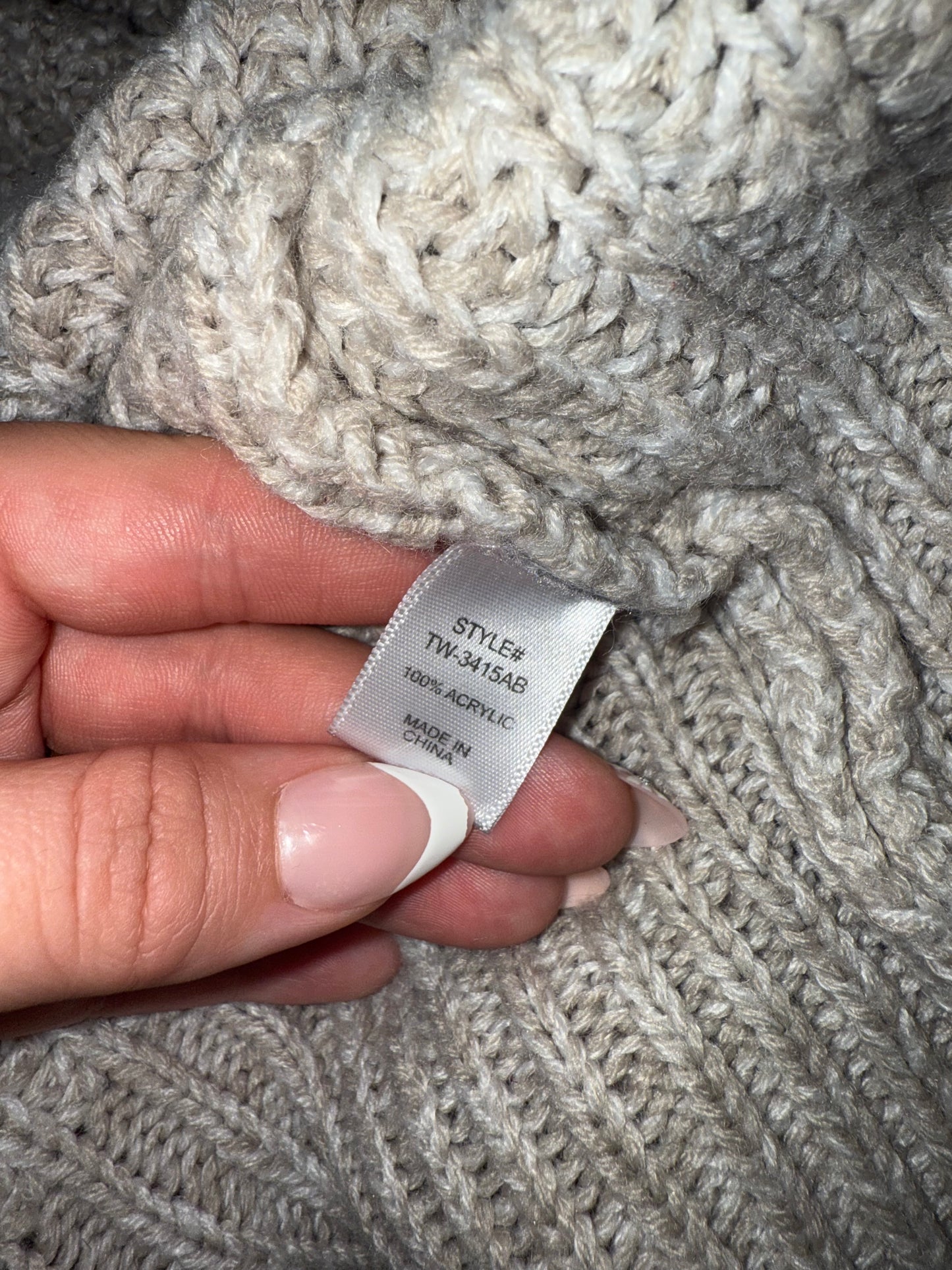 Zenana (Large) Cream Knit Sweater