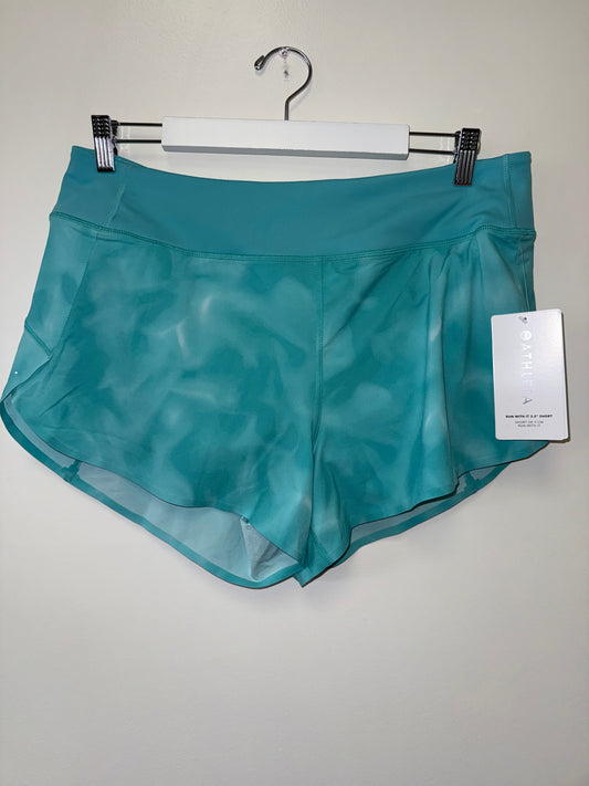 NWT Athleta (Large) Brand New Blue Run With It Shorts with 3.5" Inseam