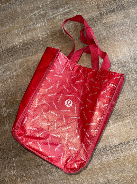 Lululemon Red Recycled Reusable Bag