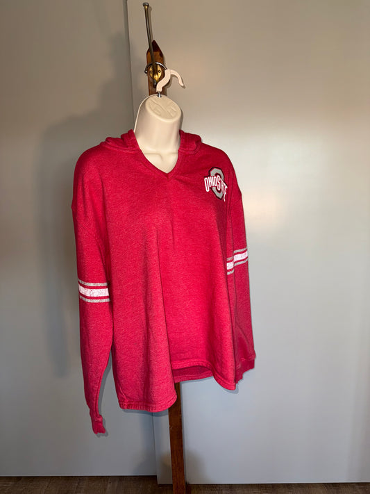 Russell (2XL) Red V-Neck Ohio State Buckeyes Hoodie