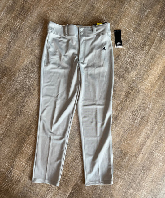 NWT Adidas (Boys Large) Brand New Grey Relaxed Fit Baseball Pants