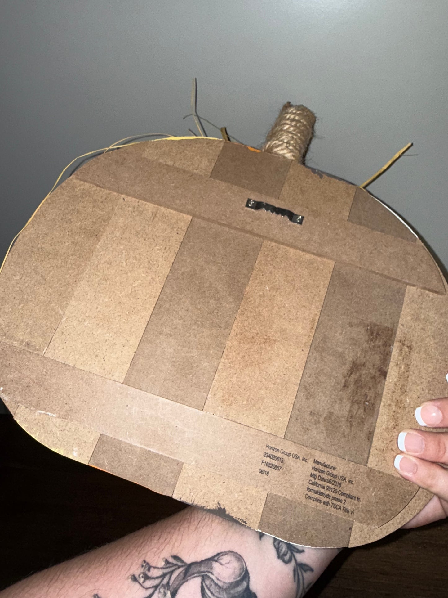 Hanging Wooden Pumpkin Decor