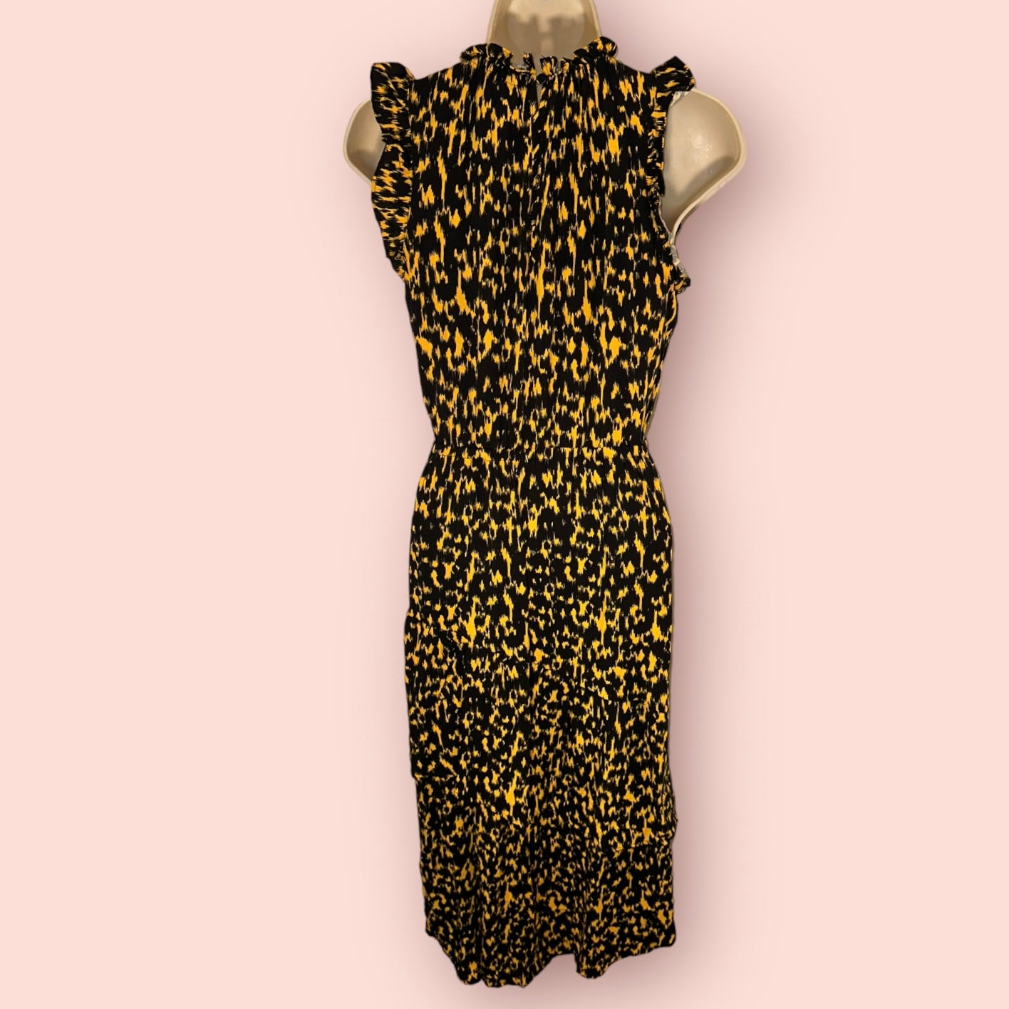 Who What Wear (XS) Cheetah Print Ruffle Dress