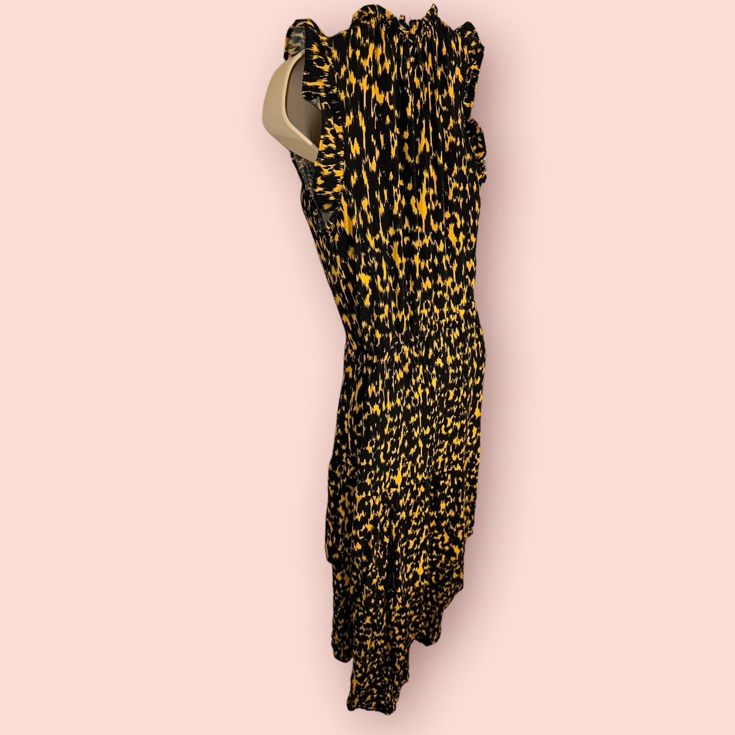 Who What Wear (XS) Cheetah Print Ruffle Dress