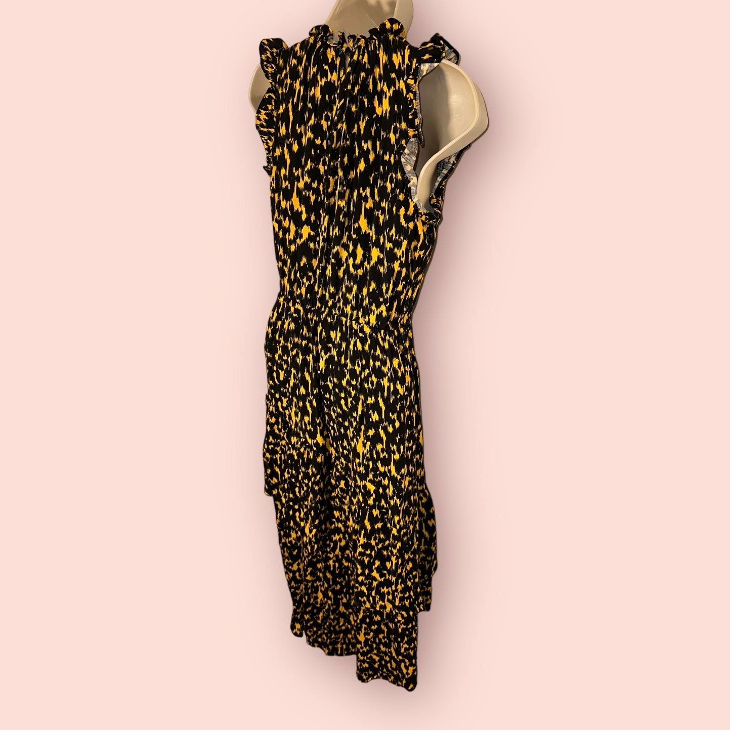 Who What Wear (XS) Cheetah Print Ruffle Dress